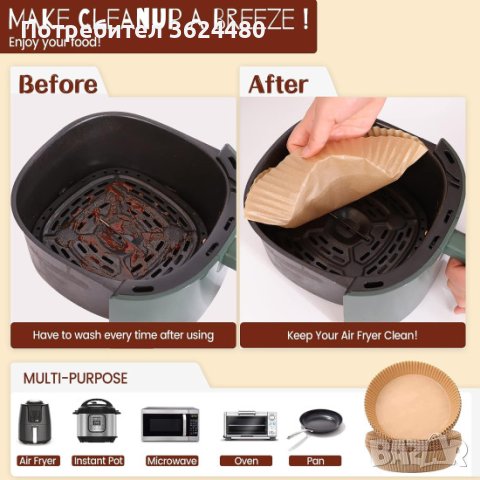 Хартиени подложки за AIR FRYER, снимка 7 - Други стоки за дома - 41954793