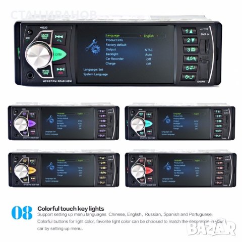 Авто MP5 плеър, модел 4022D, 1DIN, Дисплей 4 инча, Bluetooth, FM, SD, USB, камера за заден ход и ..., снимка 12 - Аудиосистеми - 25771780