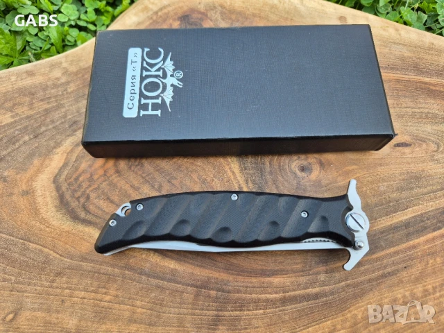 Руски сгъваем нож НОКС Финка-С,дизайн А.Бирюков, снимка 5 - Ножове - 51058738