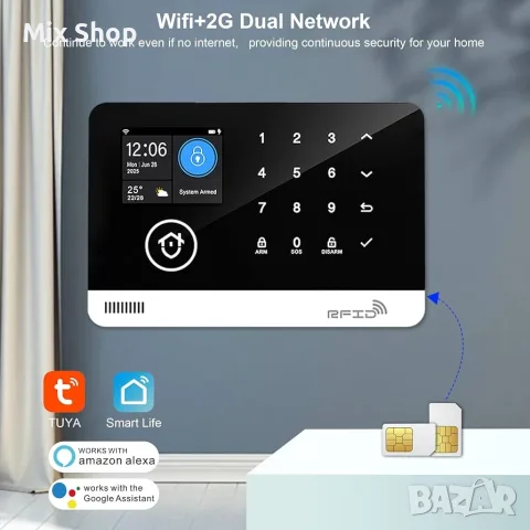 Нова Безжична домашна алармена система (Wi-Fi/2G) с вътрешна Wi-Fi камера за видеонаблюдение , снимка 2 - Друга електроника - 56021096