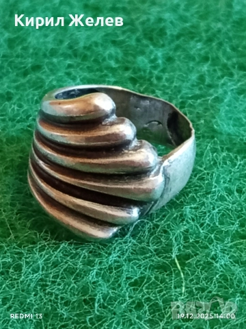 Винтидж сребърен пръстен АРТ ДЕКО стил ажурен майсторска изработка 48058, снимка 2 - Пръстени - 52847486