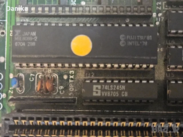 Работеща дънна платка JUKO с процесор Fujitsu 8088-2 IBM PC XT Правец 16 , снимка 3 - Дънни платки - 54306084