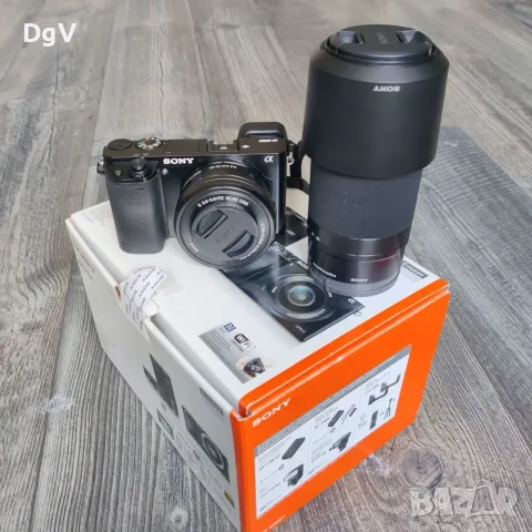 Sony A6000 + 2 обективa Sony SEL 16-50mm f/3.5-5.6 PZ обектив Sony SEL 55-210mm, снимка 2 - Фотоапарати - 55864188
