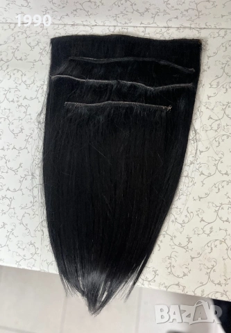 Естествена коса черна 180гр50см, снимка 2 - Аксесоари за коса - 53446169