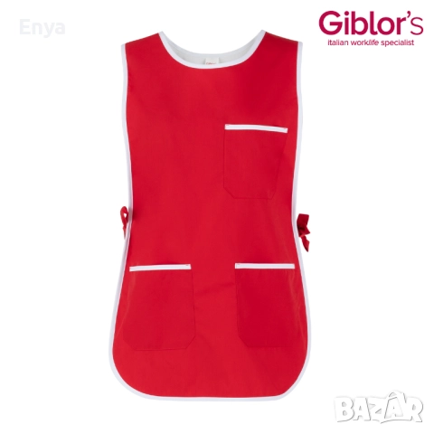 Престилка тип "Пончо" с връзки от 2-те страни - червена