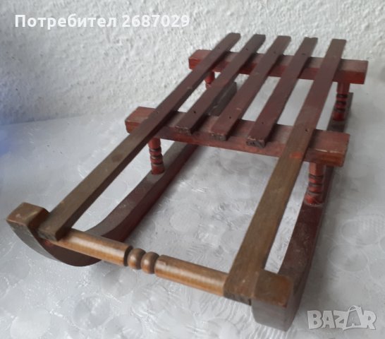 Дървена шейна, декоративна, малка  и елен, снимка 6 - Други - 34656319