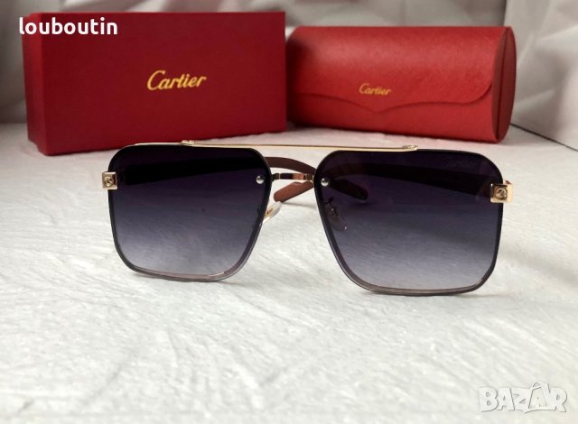 Cartier висок клас мъжки слънчеви очила с дървени дръжки, снимка 3 - Слънчеви и диоптрични очила - 42092535