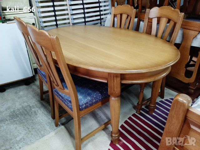 Маса+4 стола масив внос от Холандия , снимка 3 - Маси - 40024077