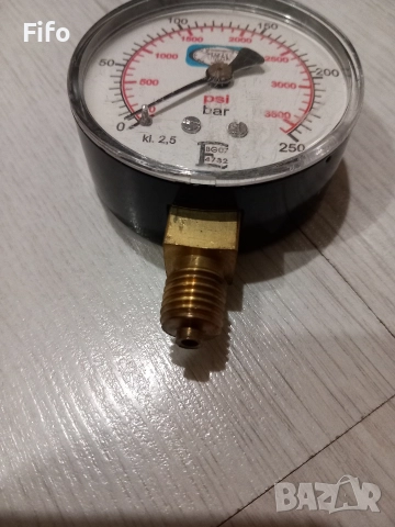 Манометър 0 - 250 бара , снимка 3 - Индустриална техника - 52878757