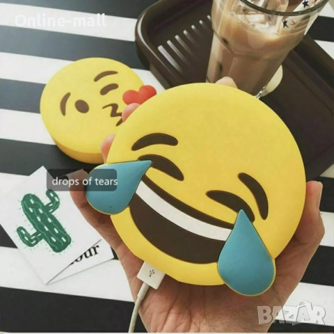 Външна преносима батерия Emoji 8800mAh – Забавен дизайн и голям капацитет, снимка 4 - Външни батерии - 51525093