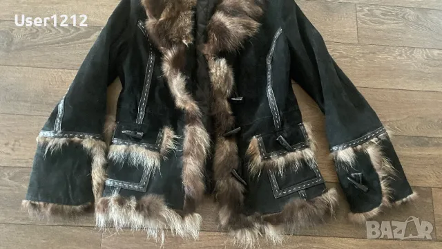 Дамско палто с лисица , снимка 4 - Палта, манта - 48813586