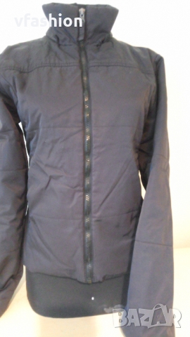 Черно ватирано яке, снимка 3 - Якета - 36074606