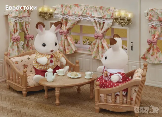 Комплект за миниатюрна къща Sylvanian Families 5447, комплект аплици и пердета за къща за фигурки , снимка 2 - Образователни игри - 47566559