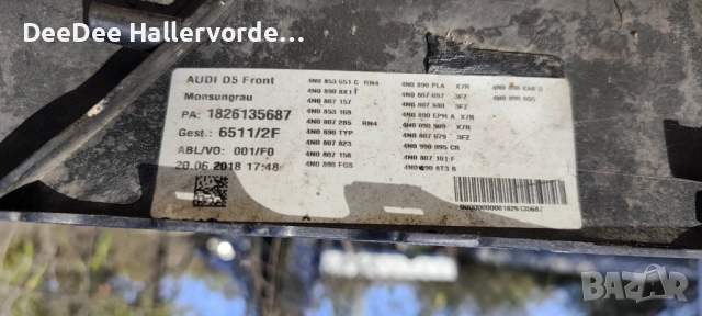 Предна броня Audi A8 D5 2017-2021 6 PDC 4N0807437А 4N0807437B 4N0807065AGRU, снимка 6 - Части - 52425928