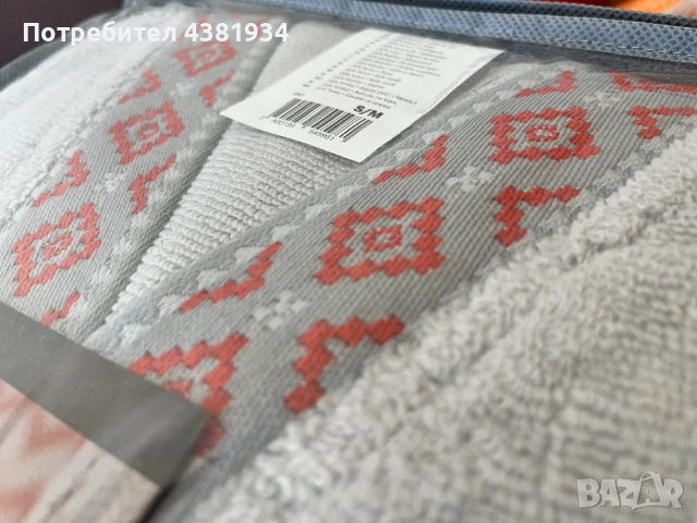 НОВ Дамски халат за баня DILIOS, размер S/M, 100% Памук, снимка 2 - Други - 52502915