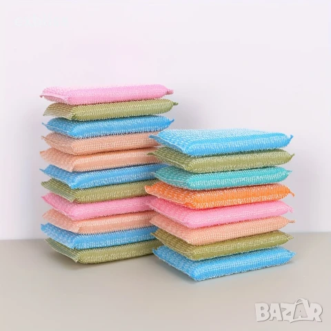 Абразивна гъба за почистване на съдове и упорити мазнини 4бр., снимка 6 - Други стоки за дома - 50761120