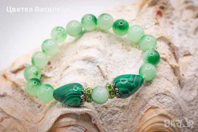 Гривна от полускъпжценни камъни, снимка 9 - Гривни - 53723548