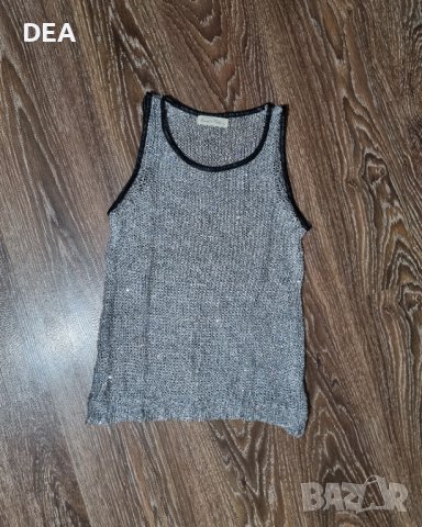 Сребрист потник-топ S/M-20лв.НОВ, снимка 5 - Корсети, бюстиета, топове - 40244782