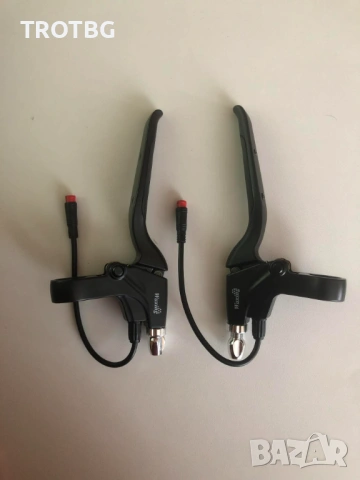 Електрически спирачни лостове с червена букса, 2-pin, снимка 4 - Части за велосипеди - 53841289