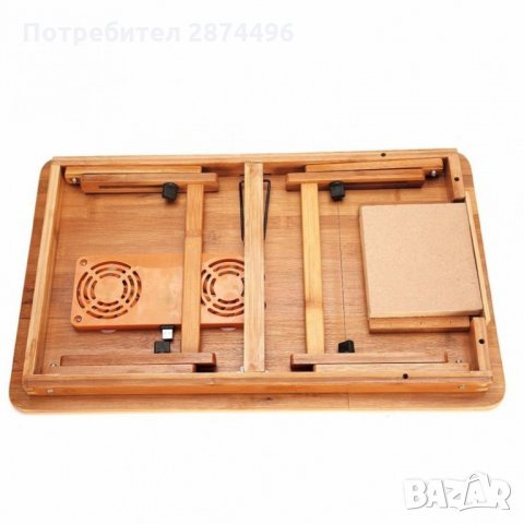 1839 Бамбукова охлаждаща масичка за лаптоп, снимка 9 - Други стоки за дома - 35795832