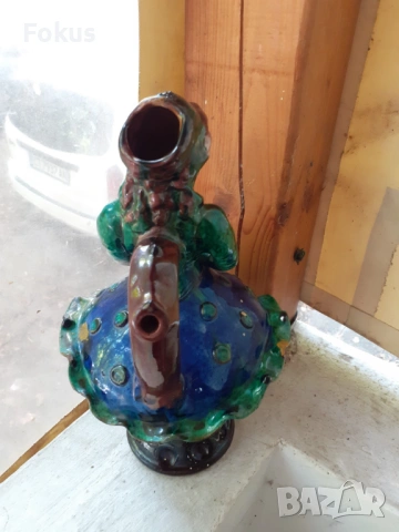 Стара българска троянска керамика стомна делва крондир, снимка 3 - Антикварни и старинни предмети - 53416813