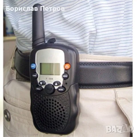 Уоки токи с голям обхват от 3км - вграден фенер / Цвят: Черен / Количество: 1 комплект