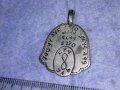 РЯДЪК ПОСРЕБРЕН СТАР ДВУСТРАНЕН КАБАЛИСТИЧЕН МЕДАЛЬОН АМУЛЕТ от БЛАГОРОДНА СТОМАНА МАЙСТОРСКИ 38146, снимка 2