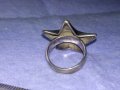 ВЕЛИКОЛЕПЕН ФИГУРАЛЕН СРЕБЪРЕН АРТ ПРЪСТЕН ЗВЕЗДА СРЕБРО 925 АНГЛИЯ БИЖУТЕРСКА РЪЧНА ИЗРАБОТКА 40617, снимка 8