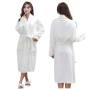 Луксозен Дамски Халат за Баня или СПА с джобове, Сив/Бял, снимка 6