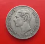 5 песети 1878г. Крал Алфонсо XII, снимка 1