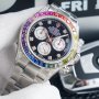 Mъжки часовник Rolex Daytona Cosmograph Rainbow Silver с автоматичен механизъм, снимка 5
