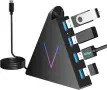 USB C хъб 4 порта JoyReken, USB C към USB хъб с удължен кабел 2 фута, адаптер тип C към USB , снимка 1