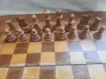 шах / табла 48Х48см, бакелит.фигури+пулове/ шах-часовник и малък 34х35х5см, нов с фигури, български, снимка 2