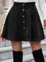 Модна дамска ежедневна кадифена пола с висока талия, 3цвята - 023, снимка 8