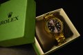 Rolex Oyster Perpetual Date Quartz - Златен със Светло Лилаво, снимка 1 - Мъжки - 42369039