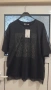 Нова черна блузка с камъни и тюл Л размер, снимка 2
