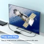 НОВ Scart към HDMI конвертор, мъжки Scart In HDMI Out конвертор поддържа Full HD 720P/1080P..., снимка 2