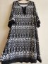 СТРАХОТНА РОКЛЯ В ЧЕРНО И БЯЛО 2XL-3XL, снимка 2