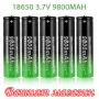2 бр. нови бързо зареждащи се батерии 18650 с високо качество 9800 mah 3.7V 18650 Li-ion батерия за, снимка 9