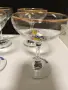 Винтидж, ретро чаши за шампанско Babycham 4 бр. с позлата, снимка 4