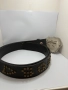 Мъжки кожен колан Dsquared2 с масивна катарама и капси, снимка 3