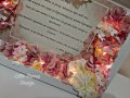 Персонализирана дървена рамка с нежни цветя за кръстници/кумове, снимка 8