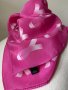 Малък копринен шал в цикламено розово, снимка 5