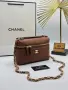 Chanel Елегантна Дамска Чанта С Верижка И Златисти Детайли Различни Цветове Код SEM-805, снимка 6