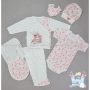 Бебешки комплект 7 части - Розово зайче, снимка 1