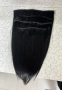 Естествена коса черна 180гр50см, снимка 2