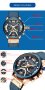 CURREN - Луксозен кварцов часовник,хронограф,дата,кожена каишка, снимка 3