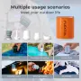 FLEXTAILGEAR Преносима електрическа въздушна помпа с вакуумна помпа, 3 нива на осветление  НОВА, снимка 2