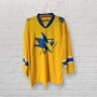 San Jose Sharks Jersey Yellow NHL Hockey Warriors , снимка 1