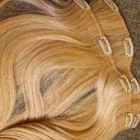 Естествена коса ЛУКС рус цвят 70 см, плътен косъм, снимка 1 - Аксесоари за коса - 41804450
